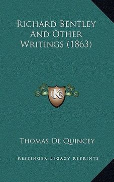 portada richard bentley and other writings (1863) (en Inglés)