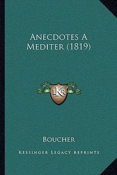 portada Anecdotes A Mediter (1819) (in French)
