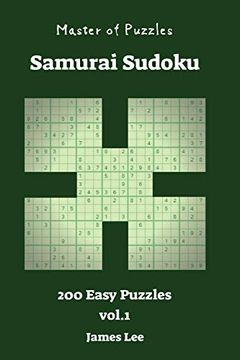 portada Master of Puzzles - Samurai Sudoku 200 Easy Vol. 1 (Volume 1) (en Inglés)
