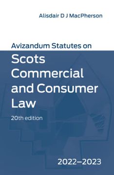 portada Avizandum Statutes on Scots Commercial and Consumer Law: 2022-23 (en Inglés)