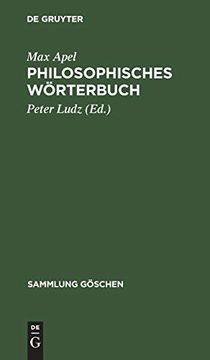 portada Philosophisches wã Â¶Rterbuch (Sammlung gã Â¶Schen, 1031/1031A) (German Edition) [Hardcover ] 