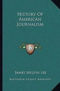 portada history of american journalism (in English)