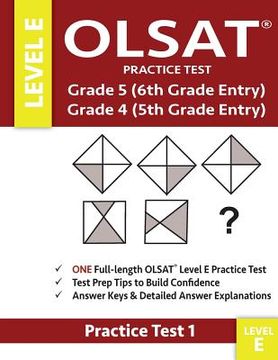 portada Olsat Practice Test Grade 5 (6th Grade Entry) & Grade 4 (5th Grade Entry)-Level E-Test 1: One Olsat E Practice Test (Practice Test One), Gifted and Ta (in English)