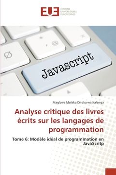 portada Analyse critique des livres écrits sur les langages de programmation (en Francés)
