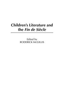 portada Children's Literature and the fin de Siecle (en Inglés)