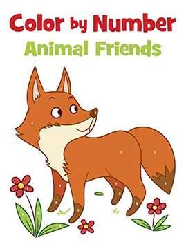 portada Color by Number Animal Friends (in English)