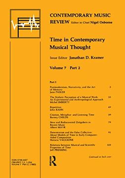 portada Time in Contemporary Musical Thought (en Inglés)
