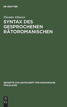 portada Syntax des Gesprochenen Rèatoromanischen (in German)