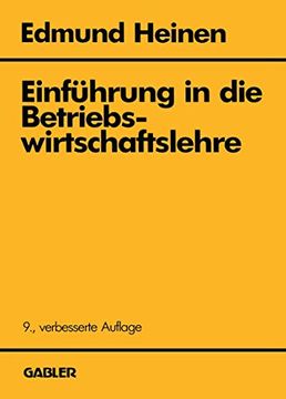 portada Einführung in Die Betriebswirtschaftslehre (in German)