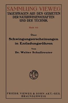 portada Über Schwingungserscheinungen in Entladungsröhren (en Alemán)