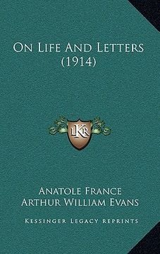 portada on life and letters (1914) (en Inglés)