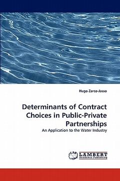 portada determinants of contract choices in public-private partnerships (en Inglés)