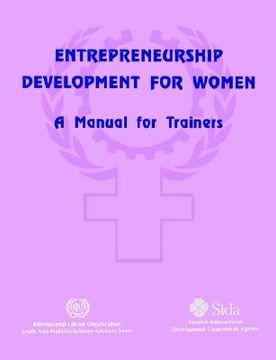 portada entrepreneurship development for women: a manual for trainers