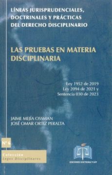 portada Las Pruebas en Materia Disciplinaria (in Spanish)