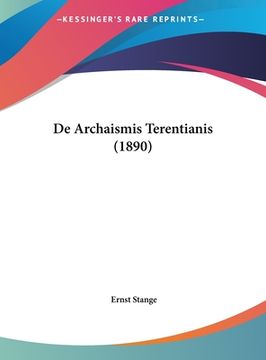 portada De Archaismis Terentianis (1890) (en Latin)