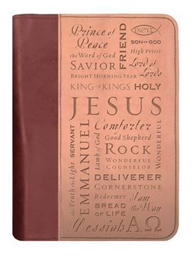 portada Duo-Tone Names of Jesus xl Book and Bible Cover (en Inglés)