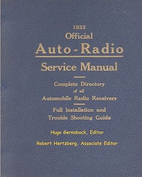 portada 1933 official auto-radio service manual