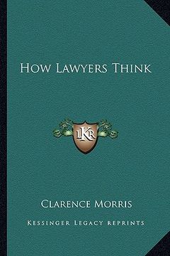 portada how lawyers think (en Inglés)