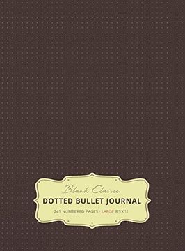 portada Large 8. 5 x 11 Dotted Bullet Journal (Brown #13) Hardcover - 245 Numbered Pages (en Inglés)