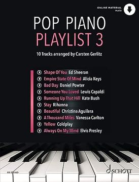 portada Pop Piano Playlist 3: 10 Tracks Arranged by Carsten Gerlitz. Band 3. Klavier.