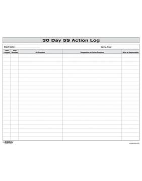 portada 5s: 30 day Action log