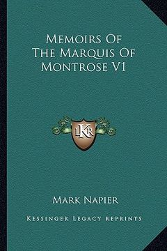 portada memoirs of the marquis of montrose v1 (in English)