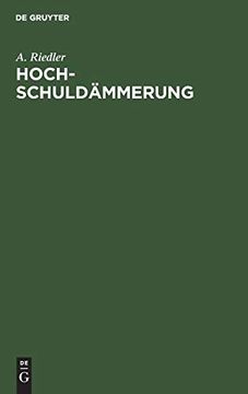 portada Hochschuldämmerung (en Alemán)