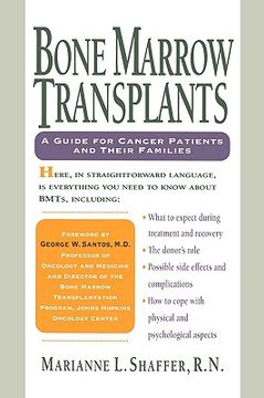 portada bone marrow transplants: a guide for cancer patients and their families (en Inglés)