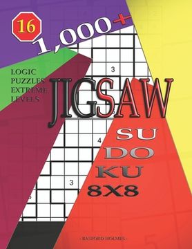 portada 1,000 + sudoku jigsaw 8x8: Logic puzzles extreme levels (in English)