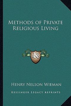 portada methods of private religious living (en Inglés)
