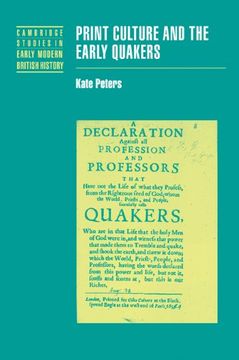 portada Print Culture and the Early Quakers (Cambridge Studies in Early Modern British History) (en Inglés)