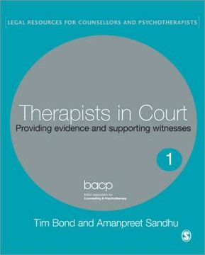 portada Therapists in Court: Providing Evidence and Supporting Witnesses (in English)
