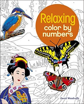 portada Relaxing Color by Numbers: 18 (Arcturus Color by Numbers Collection) (en Inglés)