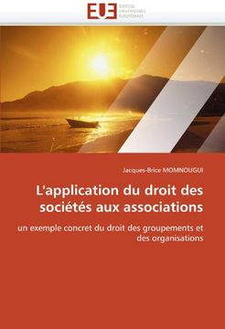 portada L'Application Du Droit Des Societes Aux Associations