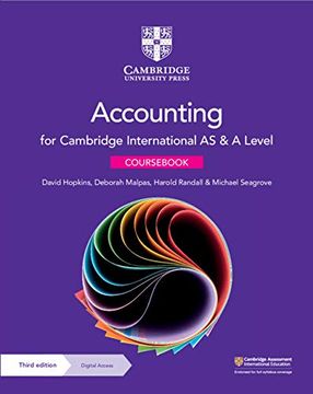 portada Cambridge International as & a Level Accounting Coursebook with Digital Access (2 Years) (en Inglés)
