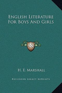 portada english literature for boys and girls (en Inglés)