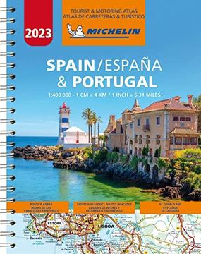 portada Spain & Portugal 2023 - Tourist and Motoring Atlas (A4-Spiral): Tourist & Motoring Atlas a4 Spiral (Michelin Maps)