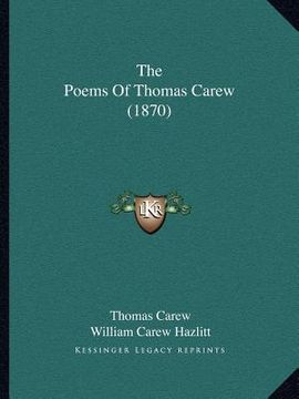 portada the poems of thomas carew (1870) (en Inglés)