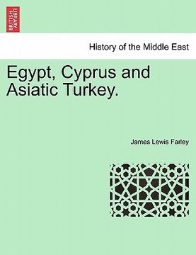 portada egypt, cyprus and asiatic turkey. (en Inglés)