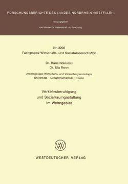 portada Verkehrsberuhigung Und Sozialraumgestaltung Im Wohngebiet