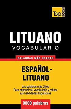 portada Vocabulario Español-Lituano - 9000 Palabras más Usadas: 209 (Spanish Collection) (in Spanish)