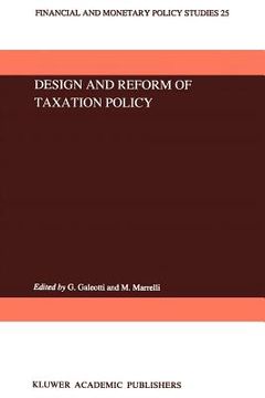 portada design and reform of taxation policy (en Inglés)