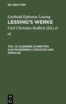 portada Kleinere Schriften zur Modernen Literatur und Sprache (en Alemán)
