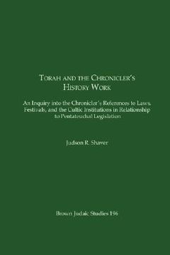 portada torah and the chronicler's history work (en Inglés)