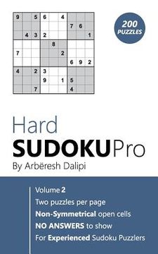 portada Sudoku: Hard Sudoku Pro Book for Experienced Puzzlers (200 puzzles), Vol. 2 (en Inglés)