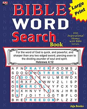 portada Bible Word Search Book (Bible Word Search Book: 100 Inspirational Themes With Bible Verses in big Print! ) (in English)