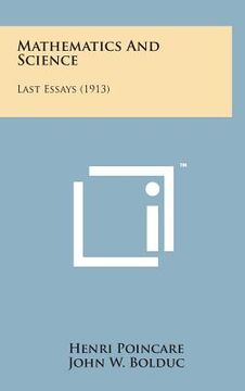 portada Mathematics and Science: Last Essays (1913) (in English)