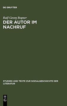 portada Der Autor im Nachruf (in German)