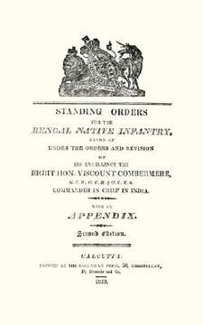 portada standing orders for the bengal native infantry 1829 (in English)