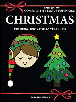 portada Simple Coloring Book for 4-5 Year Olds (Christmas) (en Inglés)